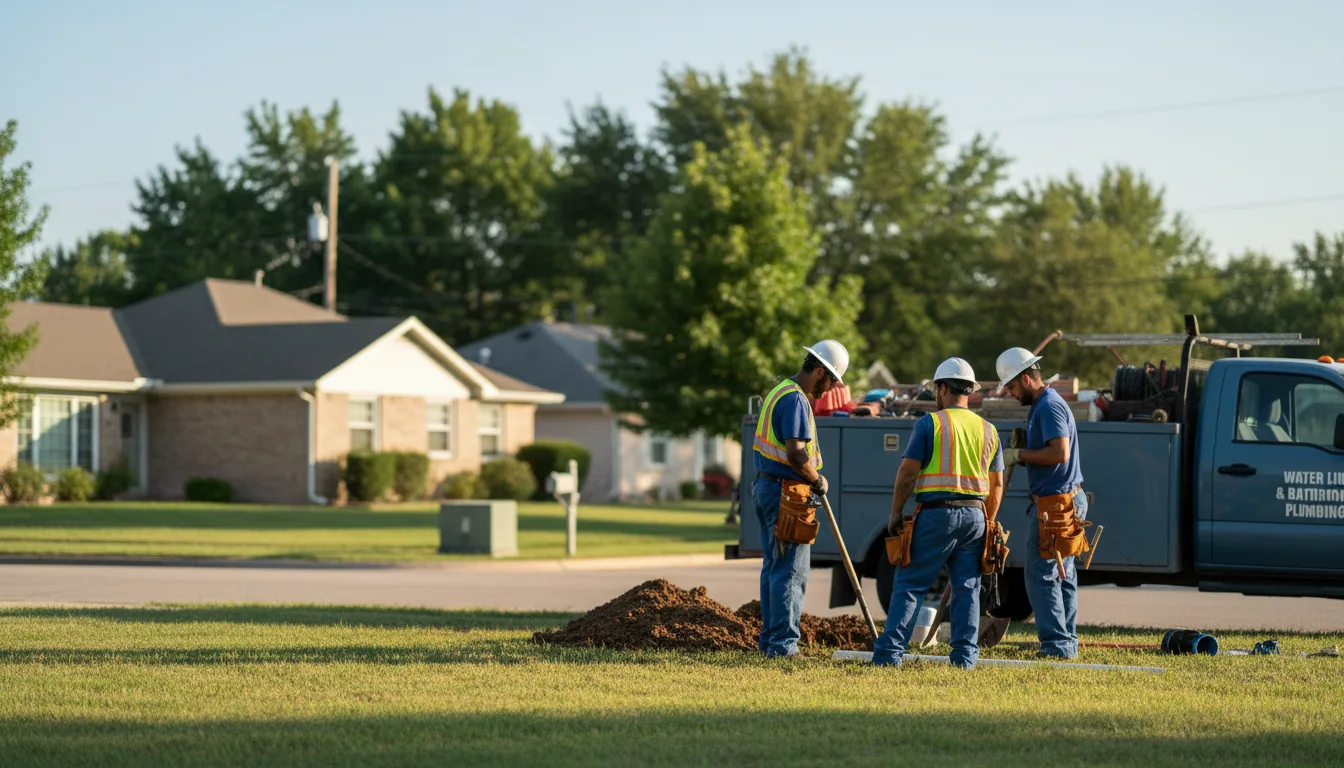 Residential water line and bathroom plumbing service in Roundhead, OH